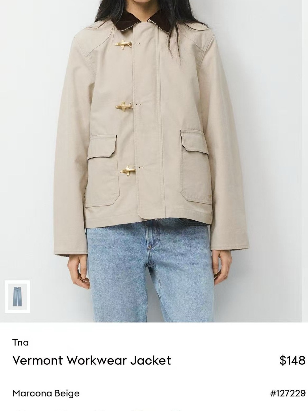 Aritzia Vermont Workwear Jacket – Size M